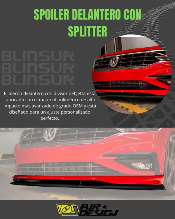 Spoiler Delantero Con Splitter Vw Jetta 2019-2021