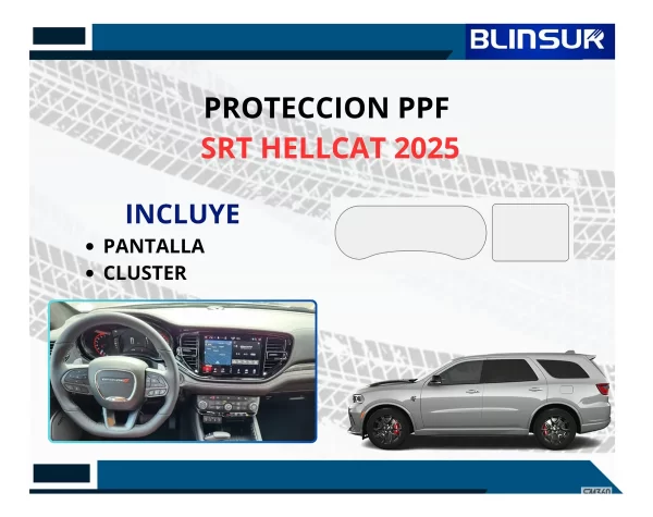 Protección Ppf Pantalla Y Clúster Para Srt Hellcat 2025