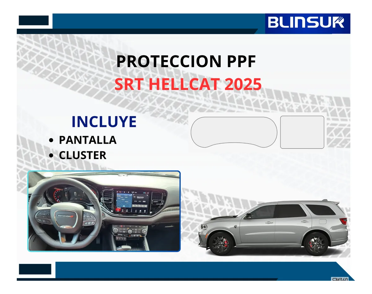Protección Ppf Pantalla Y Clúster Para Srt Hellcat 2025 - Image 2