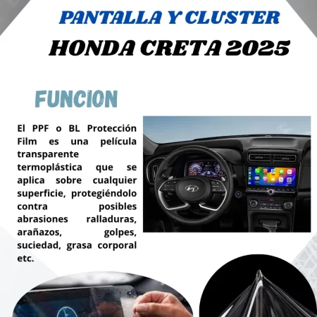 Protección Ppf Pantalla Y Clúster Para Honda Creta 2025 - Image 2