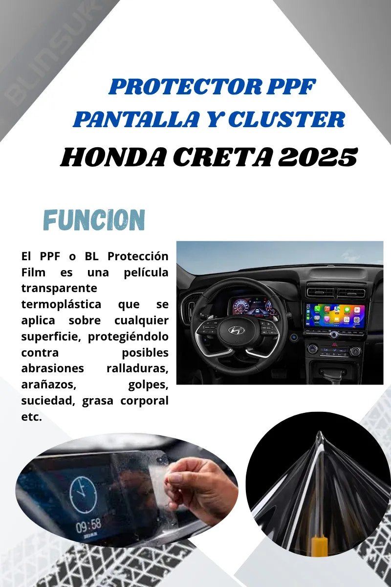 Protección Ppf Pantalla Y Clúster Para Honda Creta 2025 - Image 2