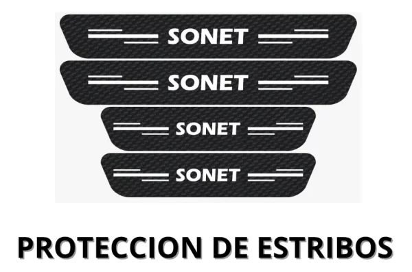 Sticker Protección De Estribos Puertas Kia Sonet