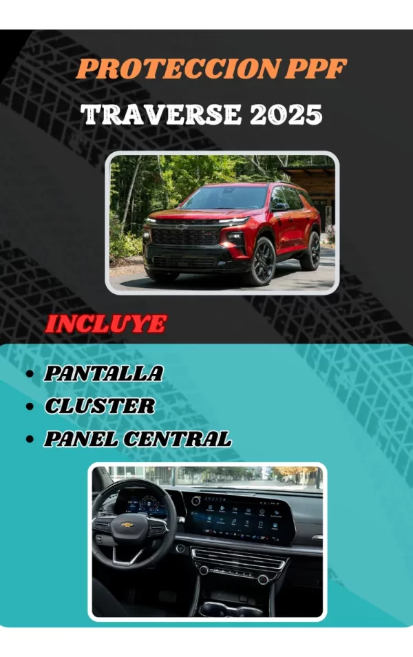 Protección Ppf Pantalla Cluster Panel Para Traverse 2025