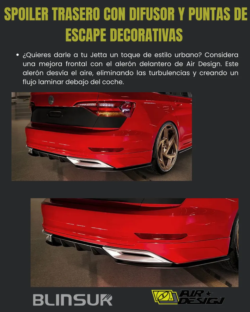Spoiler Trasero Con Difusor Y  Vw Jetta 2019  - 2021 - Image 2