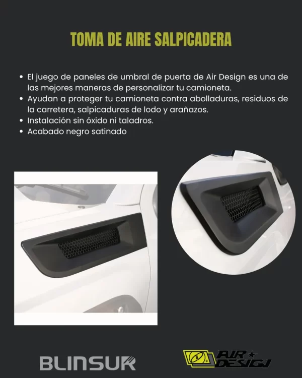 Toma De Aire Salpicadera Airdesign Chevrolet Silverado 16-18