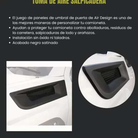 Toma De Aire Salpicadera Airdesign Chevrolet Silverado 14-18 - Image 2