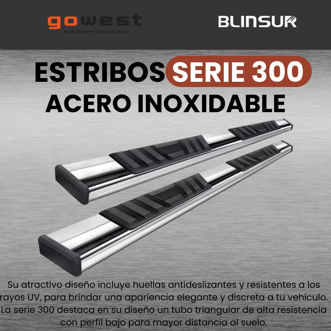 Estribos Serie 300 Acero Inoxidable Ford Ranger 2013 - 2022 - Image 2