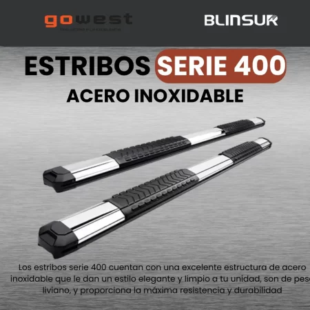 Estribos Serie 400 Inoxidable Chevrolet Colorado 2016 - 2023 - Image 2