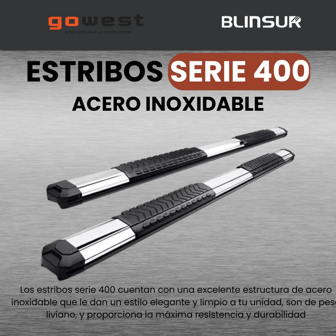 Estribos Serie 400 Inoxidable Chevrolet Colorado 2016 - 2023 - Image 2