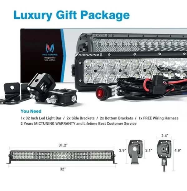 Barra Luz Led 32 Pulgadas Mictuning X-explorer Kl1 180w