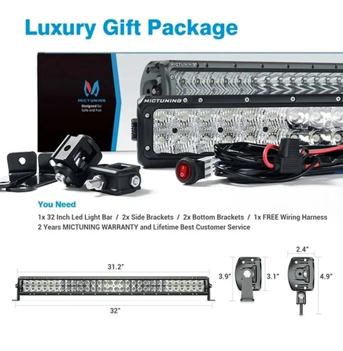 Barra Luz Led 32 Pulgadas Mictuning X-explorer Kl1 180w - Image 2