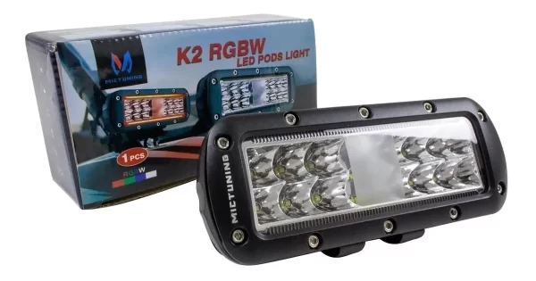 Barra De Luz Led Rgbw Mictuning K2 7 Pulgadas Utv Atv Jeep