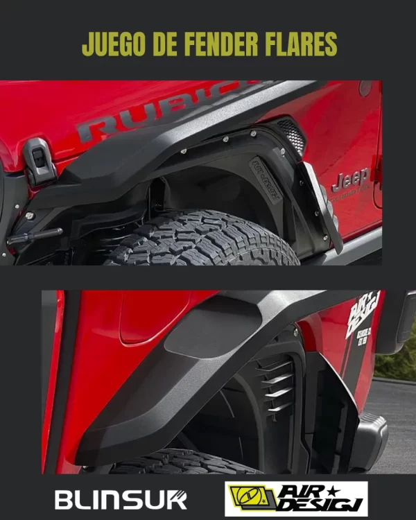 Cantoneras Airdesign Jeep Gladiator Jt 2019-2025 Mud Flaps