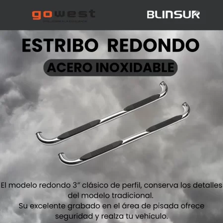 Estribos Redondos Toyota Tundra 2007 - 2021 Crew Max Inox - Image 2