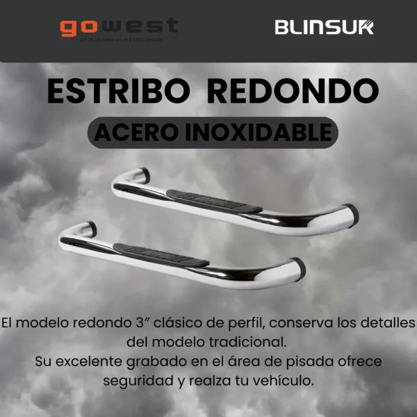 Estribos Redondos Jeep Jl 2 Puertas 2019 - 2023 Inoxidable