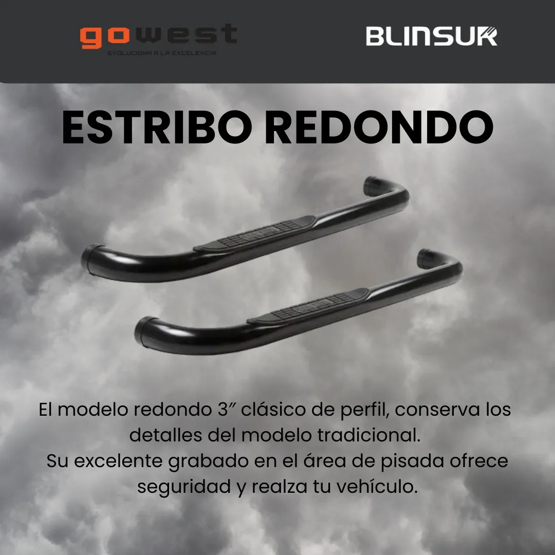 Estribos Redondos Toyota Tundra 2007 - 2022 Cab Sen Negros - Image 2