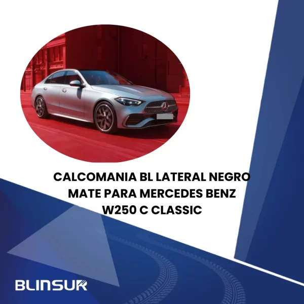 Sticker Bl Rotulo Negro Mate Compatible Con Mercedes Benz