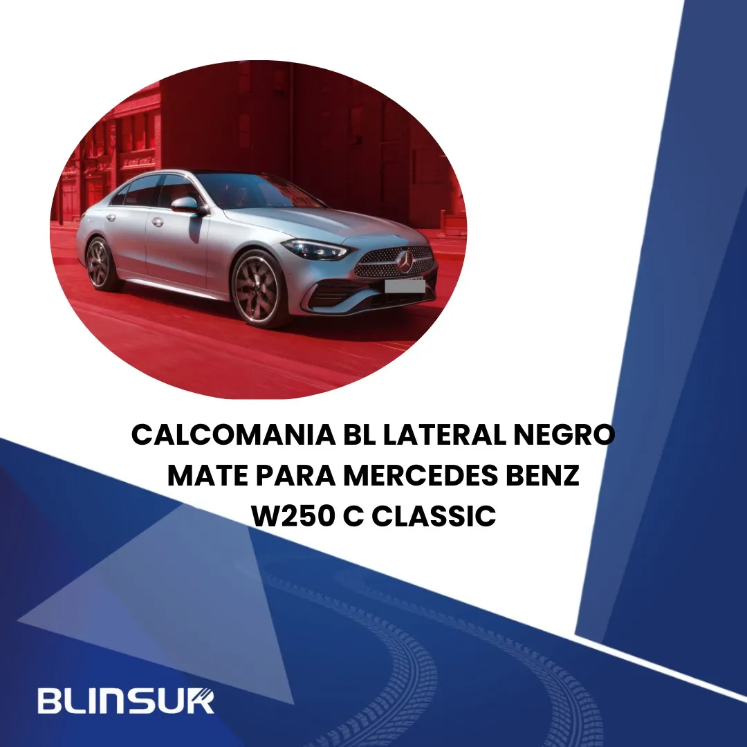 Sticker Bl Rotulo Negro Mate Compatible Con Mercedes Benz - Image 2