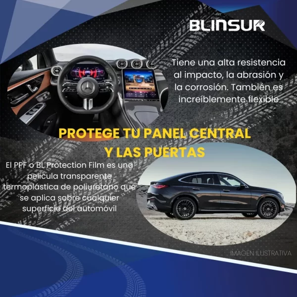 Protección Bl P. Central Y Puertas Para Mercedes Benz Glc