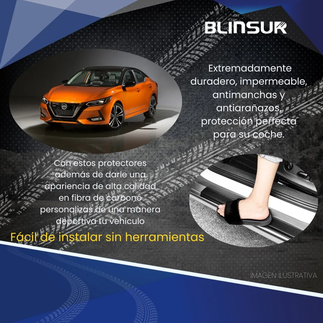 Sticker Protección De Estribos Puertas Para Nissan Sentra - Image 2