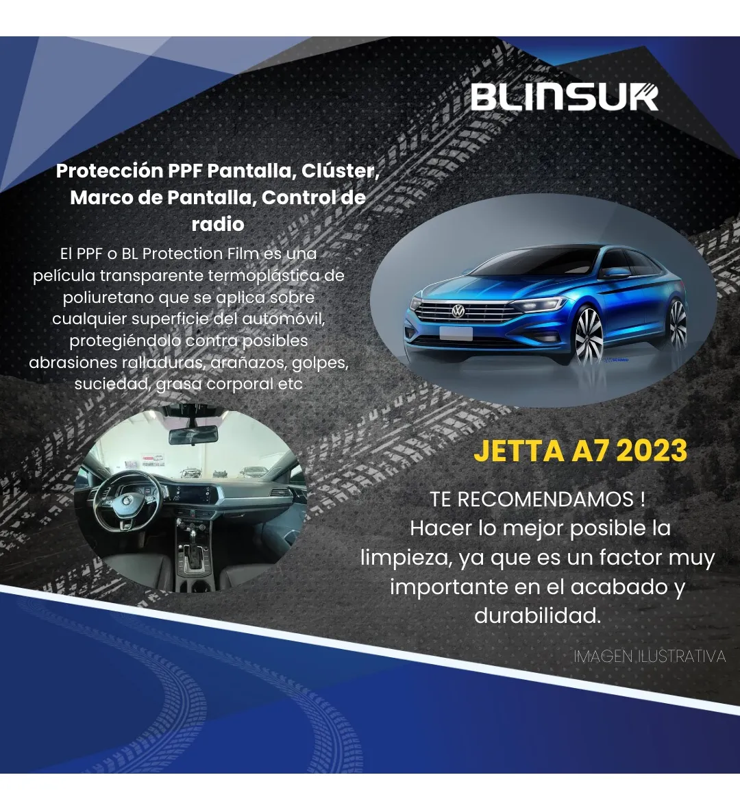 Protector Pantalla, Clúster, C. Radio Para Vw Jetta A7 2023 - Image 2