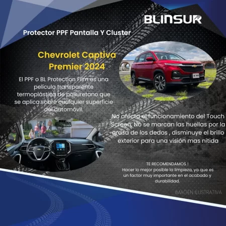 Protección Ppf Pantalla Y Clúster Para Captiva Premier 2024 - Image 2