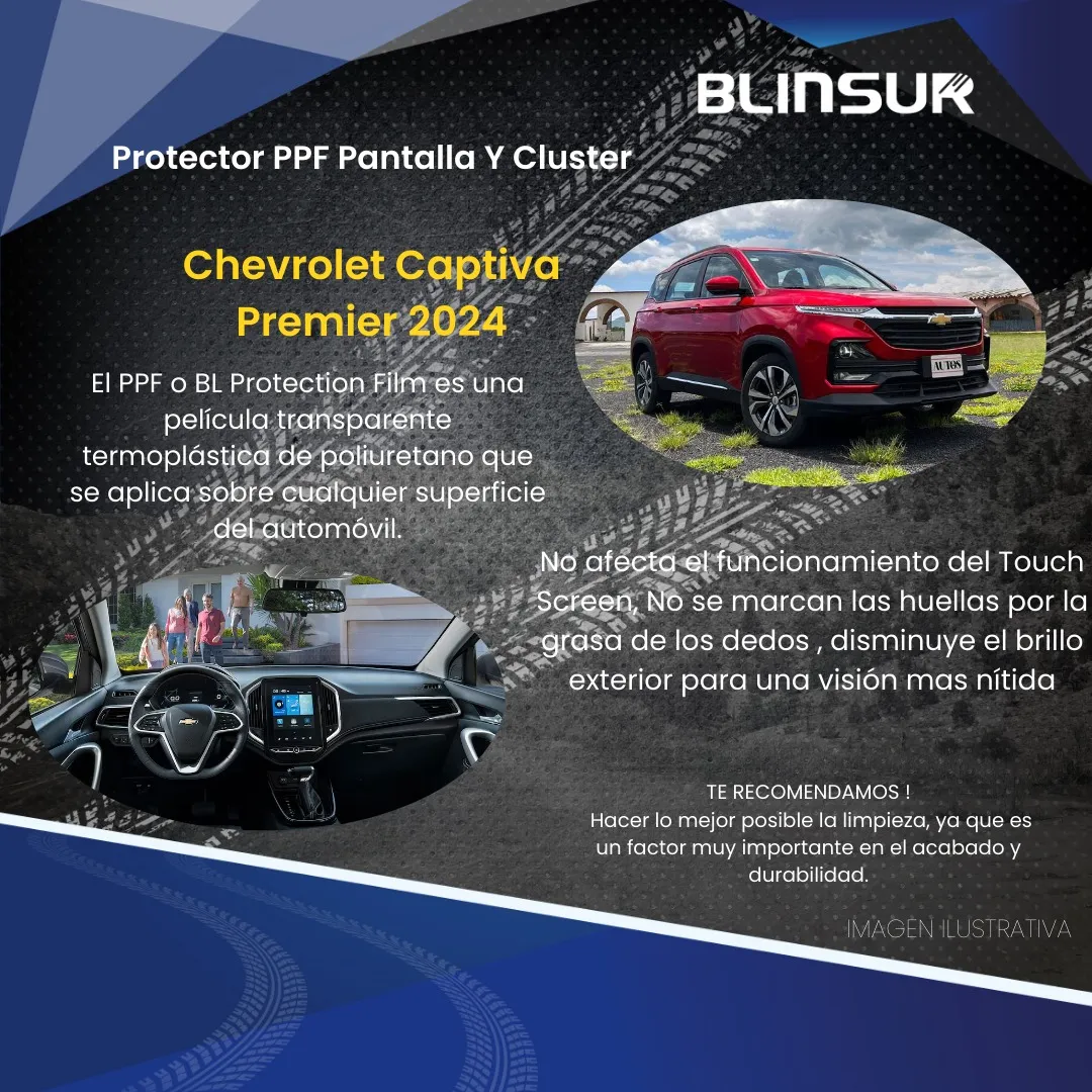 Protección Ppf Pantalla Y Clúster Para Captiva Premier 2024 - Image 2