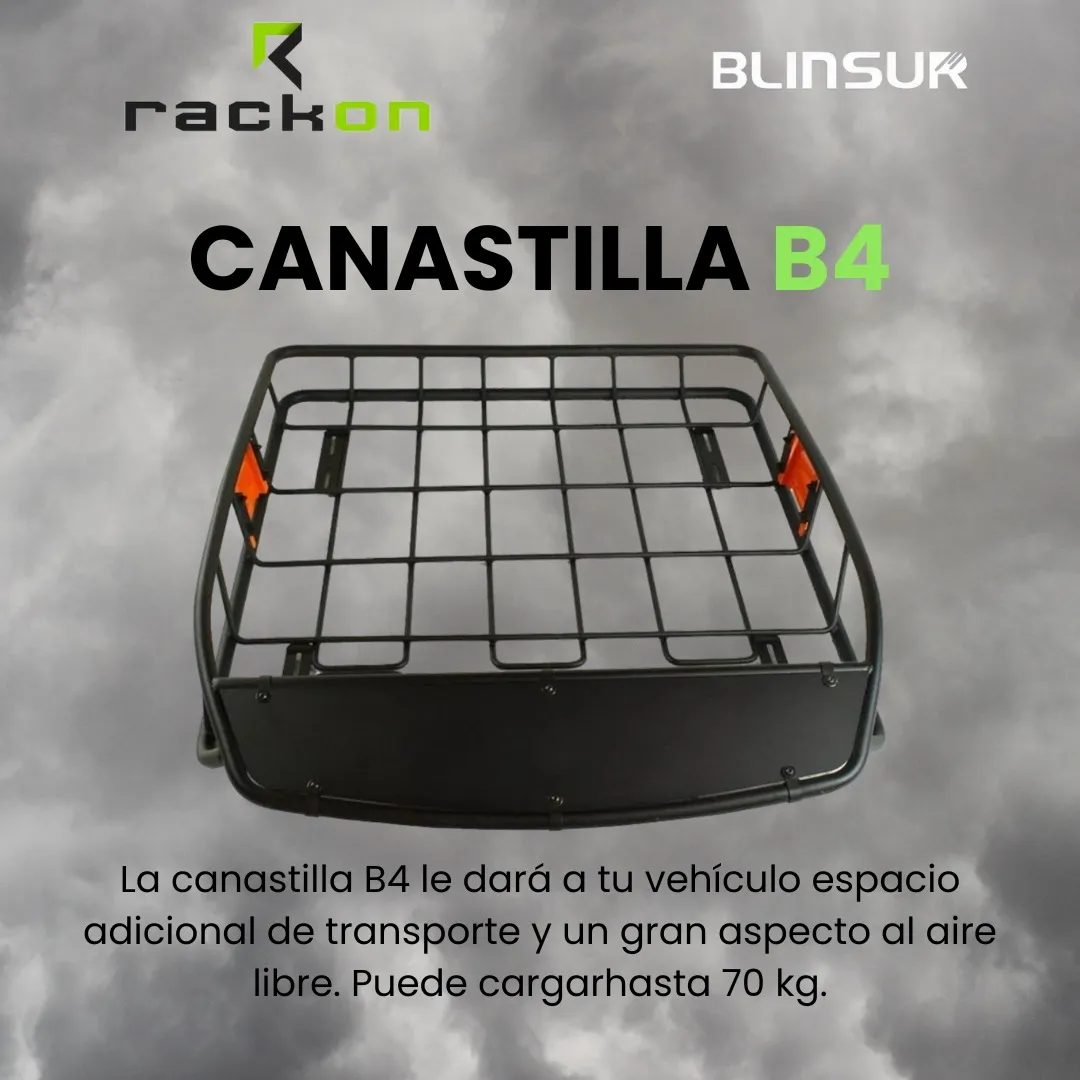 Canastilla De Techo B4 Rack On 116 X 100 Cm Negra - Image 2