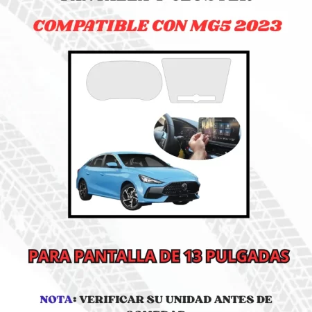 Stickers Ppf Proteccion Pantalla Y Cluster Para Mg5 2023 - Image 2