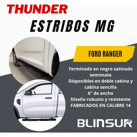Estribos Mg Compatibles Con Ford Ranger 2013 - 2022 - Image 2