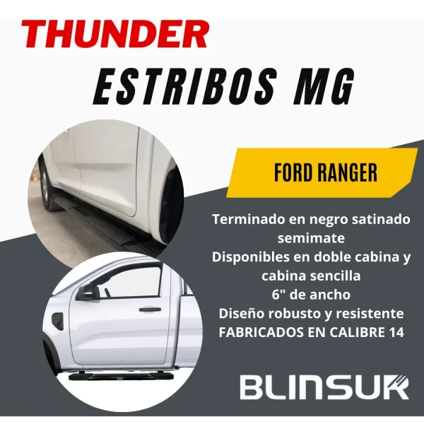Estribos Mg Compatibles Con Ford Ranger 2013 - 2022