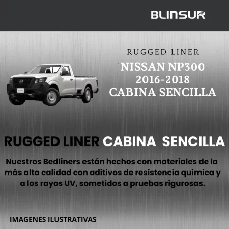 Rugged Liner Para Nissan Np300 2016-2020 Cabina Sencilla - Image 2