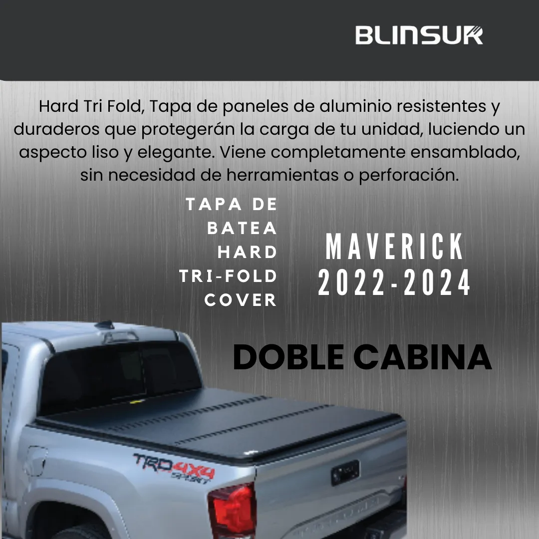 Tapa Cubre Batea Tri-fold Para Maverick 2022-2024 Doble Ca - Image 2