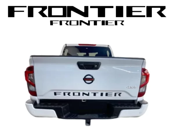 Letras Negro Mate Tapa Batea/parrilla Frontier V6 2022-2024