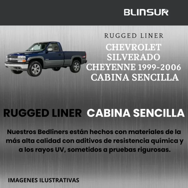 Rugged Liner Para Chev Silv Chey 1999-2006 Cabina Sencilla