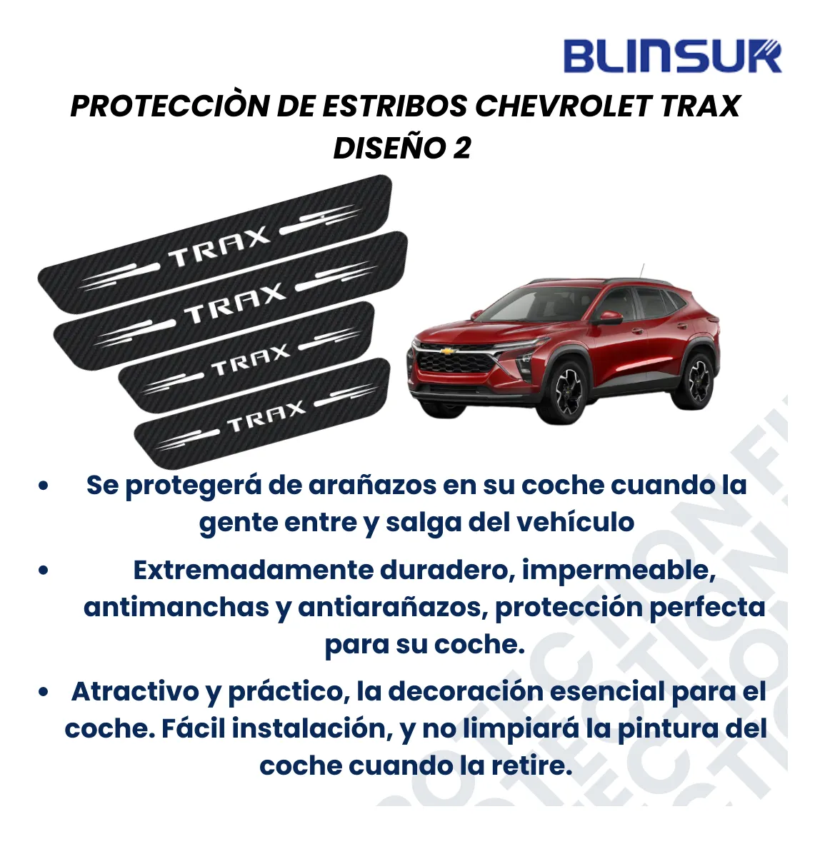 Sticker Protector De Estribos Chevrolet Trax Diseño 2 - Image 2