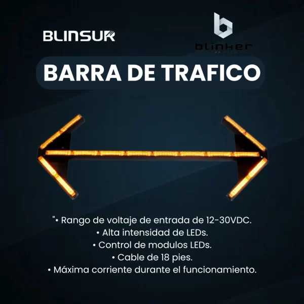 Barra De Trafico De Emergencia 96 Leds Luz Ambar Blinker
