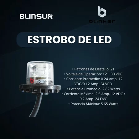 Una Pieza De Estrobo Led Q2 6 Leds Blancos Blinker - Image 2