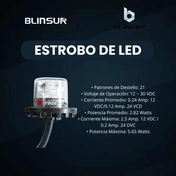 Una Pieza De Estrobo Led Q2 6 Leds Blancos Blinker