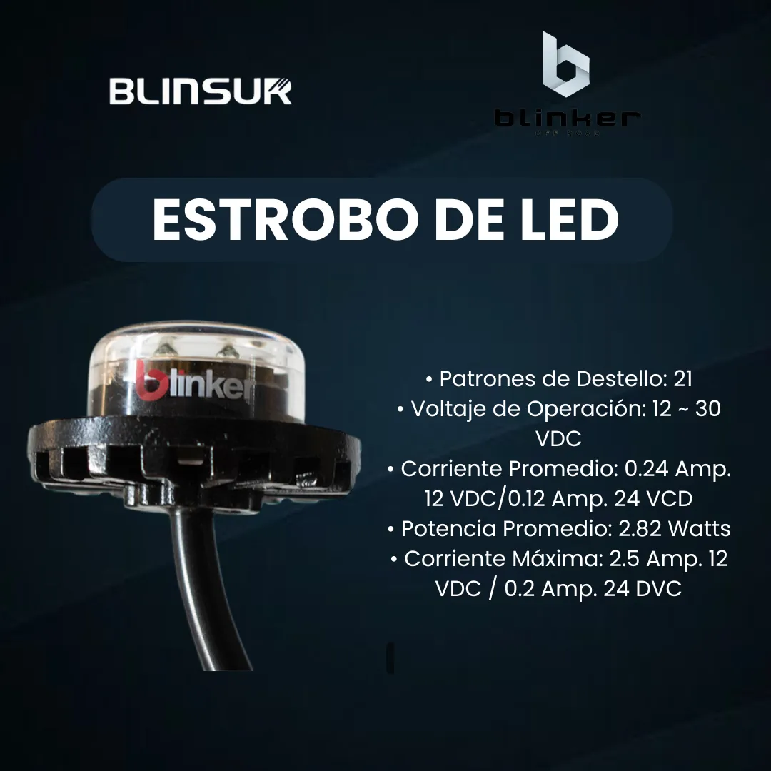 Una Pieza De Estrobo Led Q3 6 Leds Blancos Blinker - Image 2