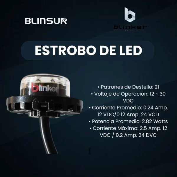 Una Pieza De Estrobo Led Q3 6 Leds Blancos Blinker