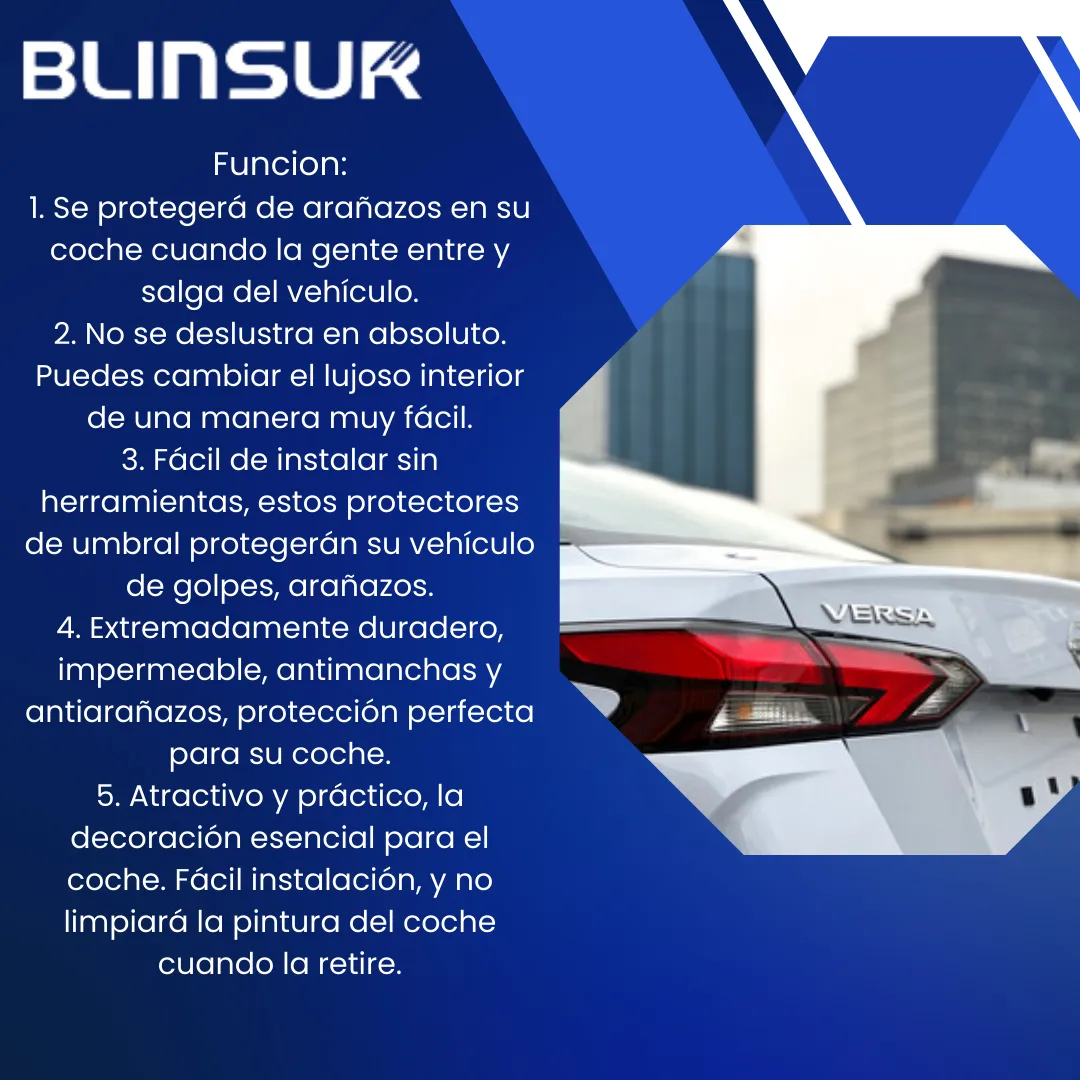 Protección De Estribos 4 Puertas Para Nissan Versa Diseño 3 - Image 2