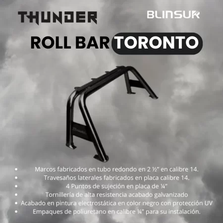 Roll Bar Batea Toronto Para Toyota Hilux 2016 - 2024 - Image 2