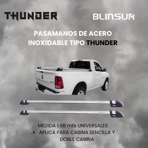 Barras Pasamanos Pickup Universal 1.98 Cm Acero Inoxidable