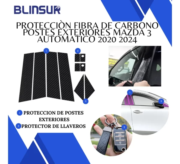 Protecciòn De Postes Exteriores Mazda 3 2020-2024 Automatico