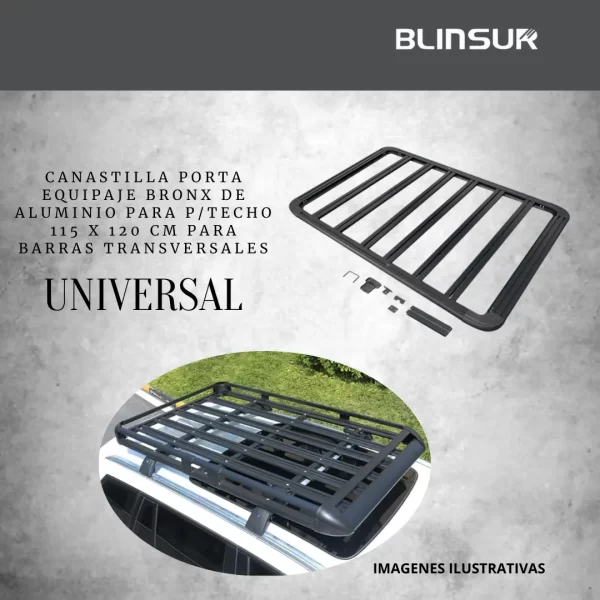 Canastilla Porta Equipaje Universal P/techo 115x120 Cm