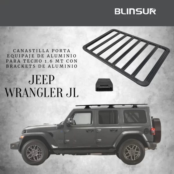 Canastilla Porta Equipaje Para Jeep Wrangler Jl 1.6mt