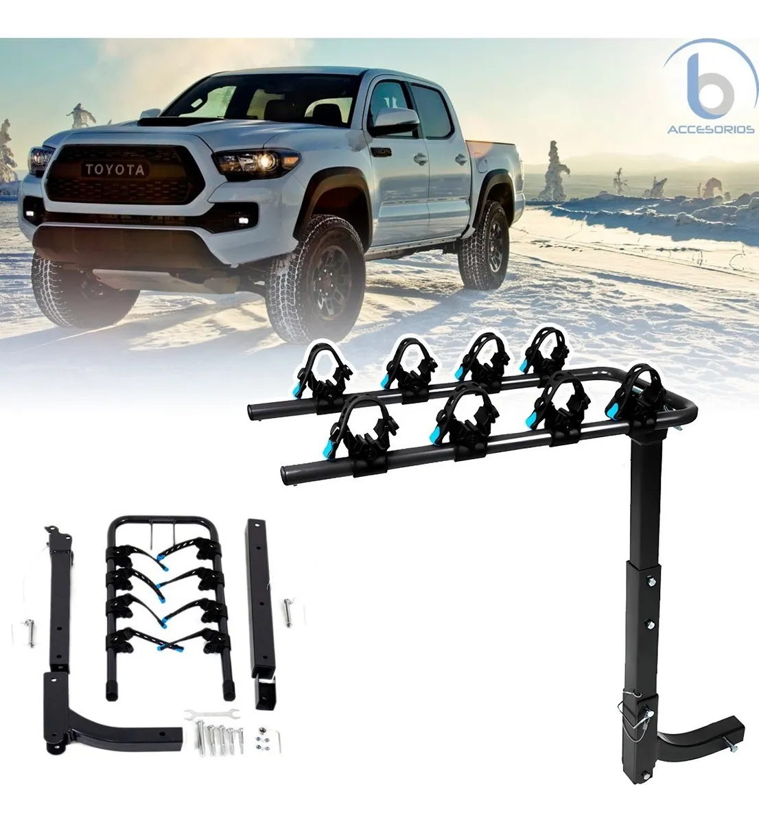 Rack Portabicicleta Tirón P/4 Bicis Para Toyota Tacoma - Image 2