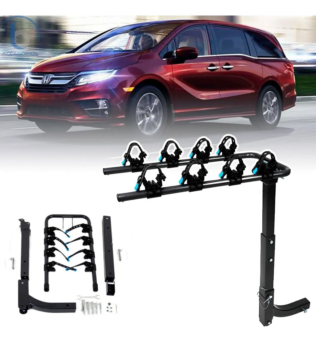 Rack Tirón Portabicicletas P/4 Bicis Para Honda Odyssey - Image 2