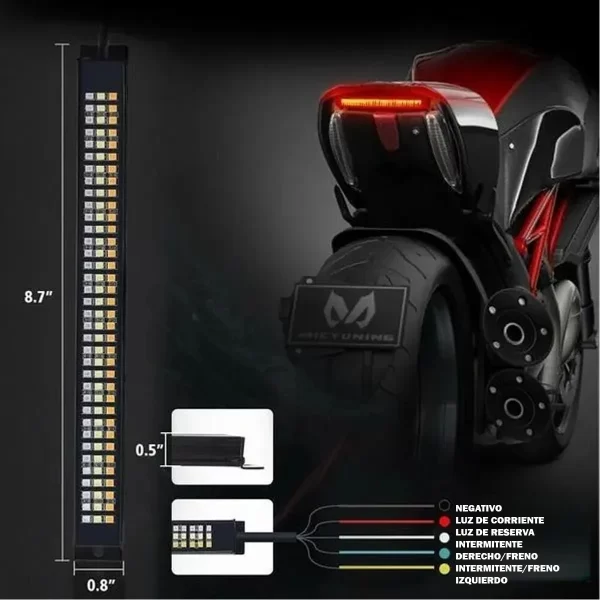 Luz Led Trasera Con Señal De Giro Mictuning Para Motocicleta